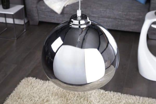 Chrómovaná závesná lampa Ball Ø 30 cm »