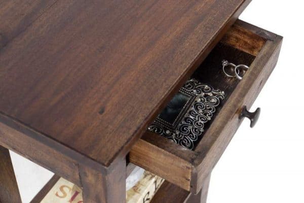 Drevený príručný stolík Hemingway coffee 25 x 33,5 cm »