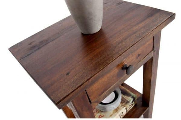 Drevený príručný stolík Hemingway coffee 25 x 33,5 cm »