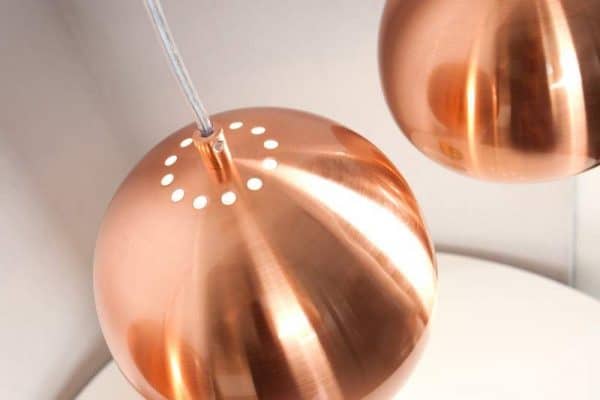 Medená závesná lampa Ball Ø 20 cm »