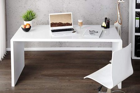 Písací stôl Fast Trade 140cm biela