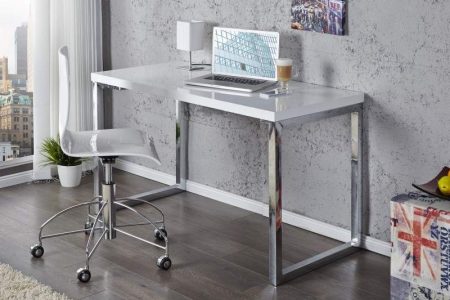 Písací stôl White Desk 120x60cm biela