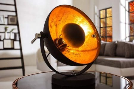Stolová lampa Austin S - čiernozlatá