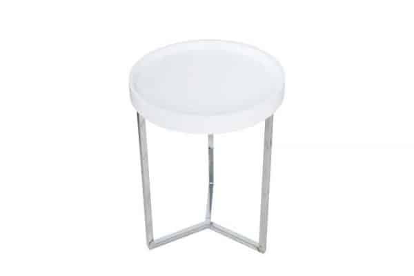 Biely konferenčný stolík Modul Ø 40 cm »