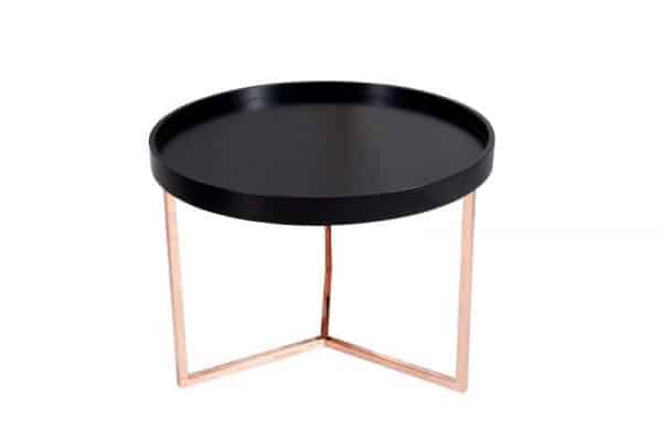 Čierny konferenčný stolík Modul Ø 60 cm »