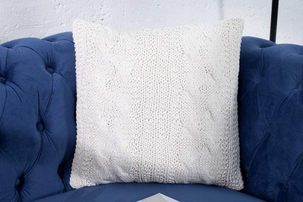 Vankúš Cosy II Strick biela 45 cm