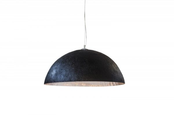 Čierno-strieborná závesná lampa Glow Ø 50 cm »