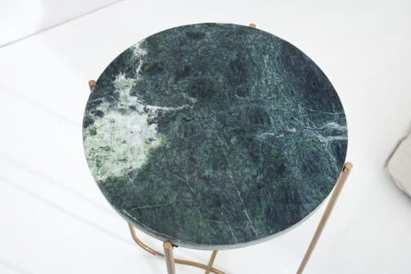 Zelený mramorový konferenčný stolík Noble Ø 32 cm »