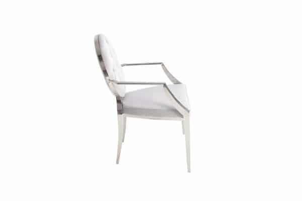 Svetlosivá jedálenská stolička s područou Modern Barock »