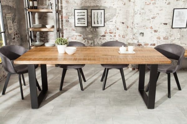 Drevený jedálenský stôl Iron Craft 90 x 200 cm – 45 mm »