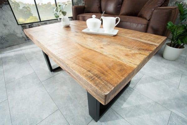 Drevený konferenčný stolík Iron Craft 60 x 100 cm – 45 mm »