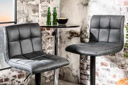 Barová stolička Modena vintage sivá