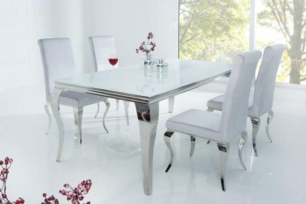Biely jedálenský stôl Modern Barock 180cm – 10 mm