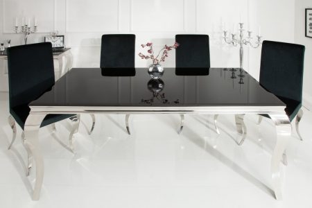 Čierny jedálenský stôl Modern Barock 180cm – 12 mm