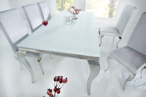 Biely jedálenský stôl Modern Barock 105 x 200 cm – 10 mm »