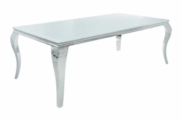 Biely jedálenský stôl Modern Barock 90 x 180 cm – 10 mm »
