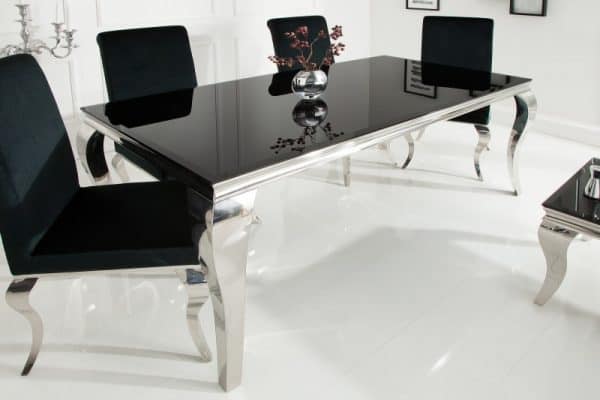 Čierny jedálenský stôl Modern Barock 100 x 200 cm – 12 mm »