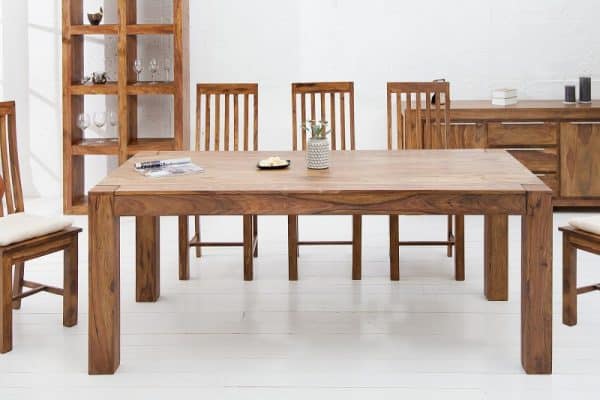 Drevený jedálenský stôl Makassar Sheesham 90 x 160 cm »