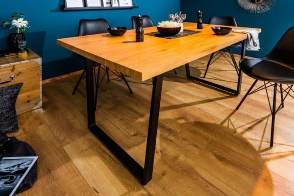 Drevený jedálenský stôl Loft 90 x 160 cm – 40 mm