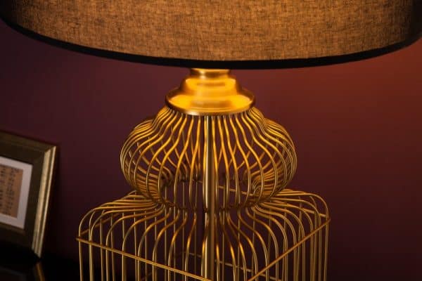 Zlatá stolová lampa Cage 68cm