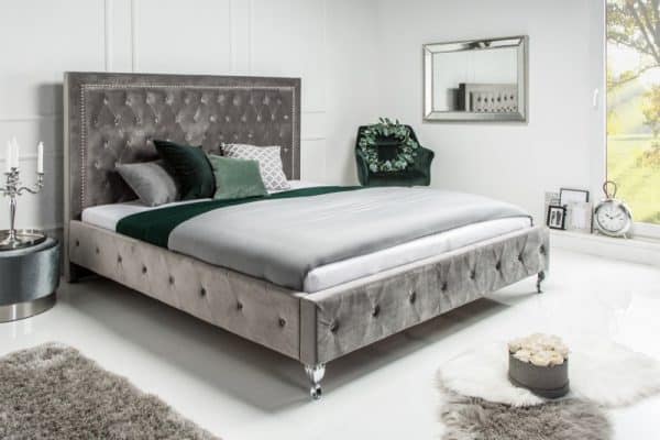 Strieborná posteľ Extravagancia 180x200cm