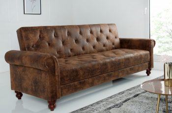 Rozkladacia pohovka Maison Belle 225cm antik hnedá