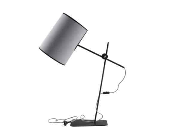 Sivo-čierna stolová lampa