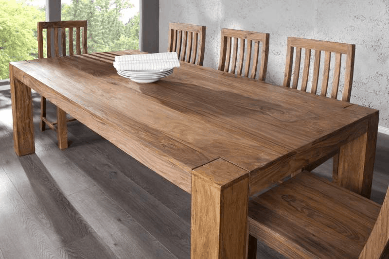 Drevený jedálenský stôl z vysoko kvalitného dreva sheesam
