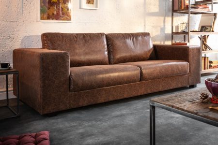 Sofa Lounger 219cm vintage hnedá
