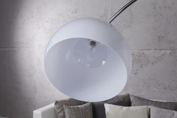 Biela stojanová lampa Big Bow II 175-205cm