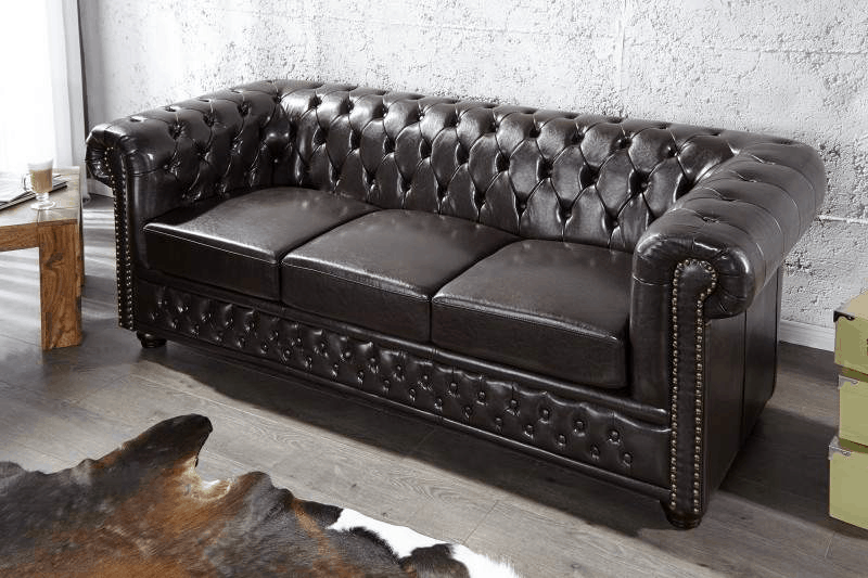 hneda sedacka chesterfield