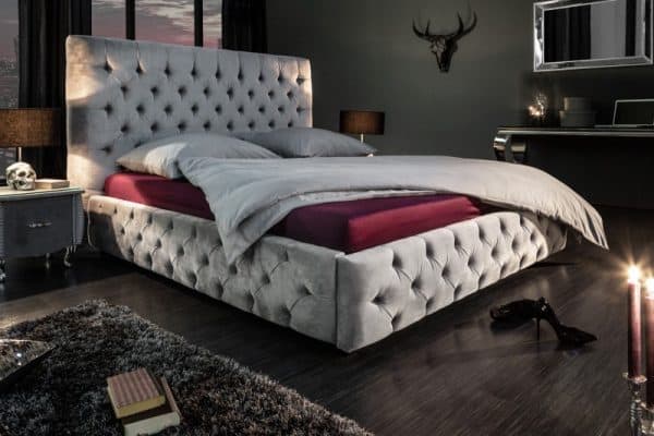 Sivá posteľ Paris 160x200cm