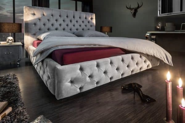 Sivá posteľ Paris 160x200cm