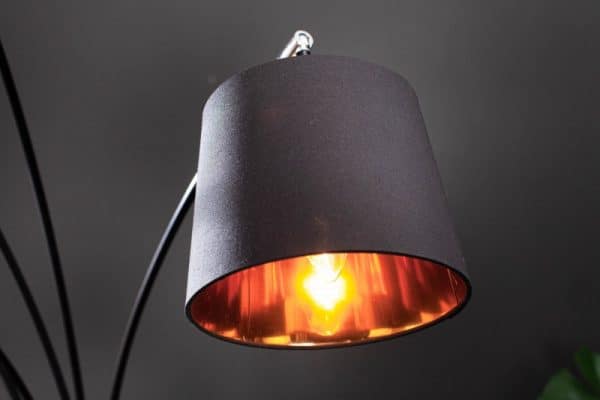 Stojanová lampa Levels 178cm čiernozlatá