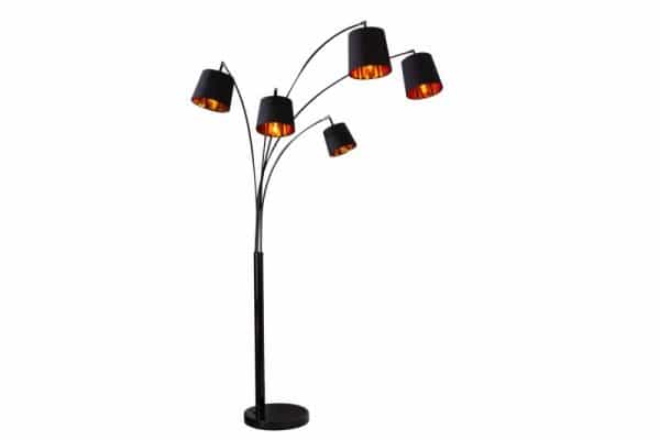 Stojanová lampa Levels 202cm čiernozlatá