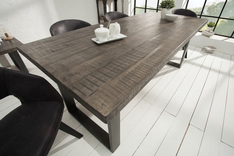 Sivý jedálenský stôl 160cm