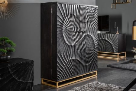 Barschrank Scorpion 141cm čierna Mango