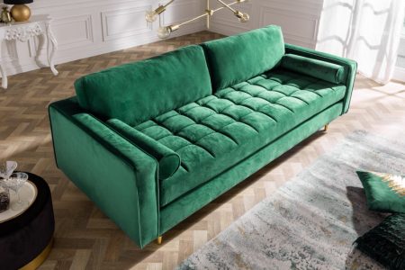 Sofa Cozy Velvet 225cm smaragdzelená zamat