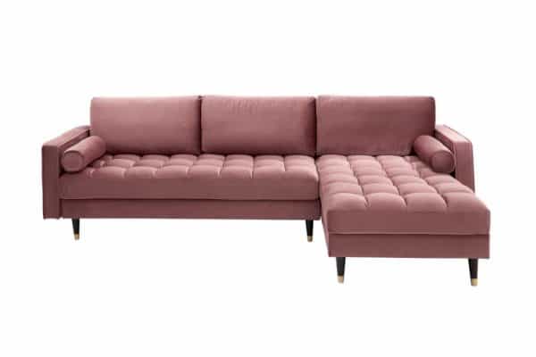 Ecksofa Cozy Velvet II 260cm altrosa zamat