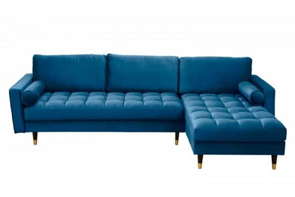 Ecksofa Cozy Velvet II 260cm dunkelblau zamat