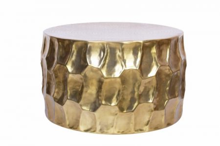 Konferenčný stolík Organic Orient hliník 70cm zlatá