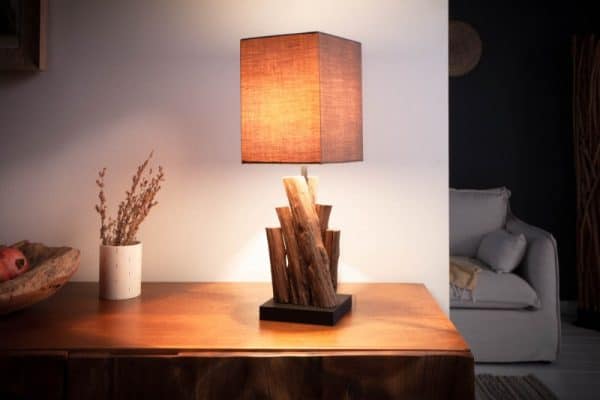 Stolová lampa Pure Nature 45cm hnedá železoholz