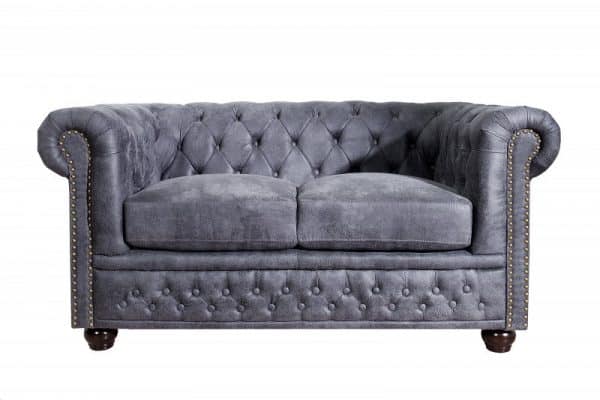 Sofa Chesterfield II dvoják 150cm sivá antik