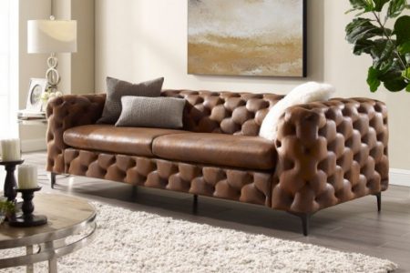 Sofa Modern Barock 240cm hnedá