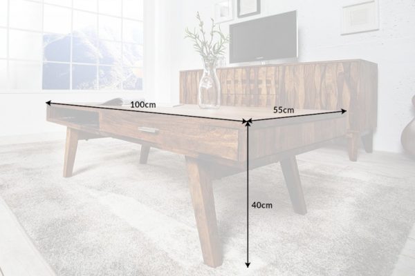 Konferenčný stolík Retro 100cm sheesham