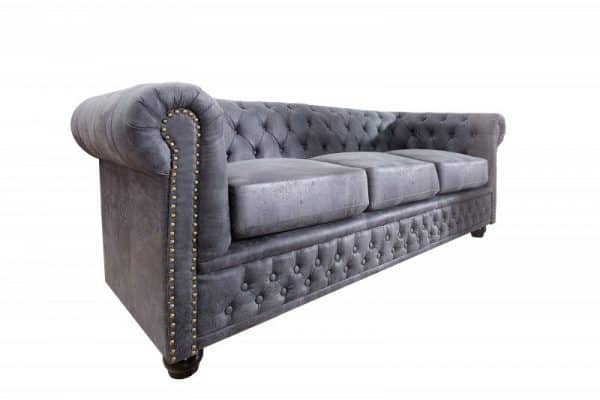 Sofa Chesterfield II 3er 200cm sivá antik