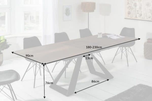 Jedálenský stôl Concord 180-230cm keramika dub-Optik