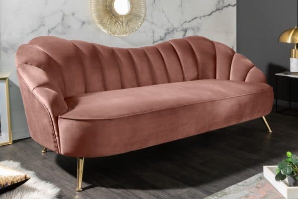 Sofa Arielle 220cm zamat altrosa