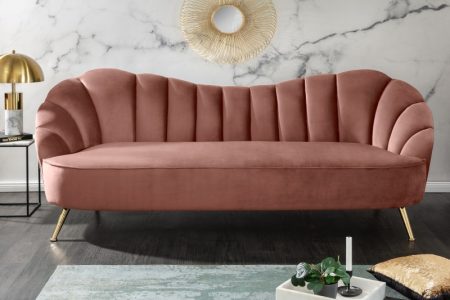 Sofa Arielle 220cm zamat altrosa