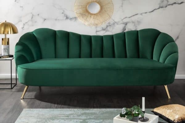 Sofa Arielle 220cm zamat flaschenzelená